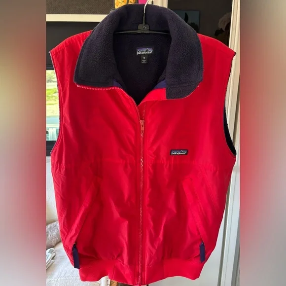 VINTAGE Patagonia fleece lined jacket red Small - Picture 1 of 4